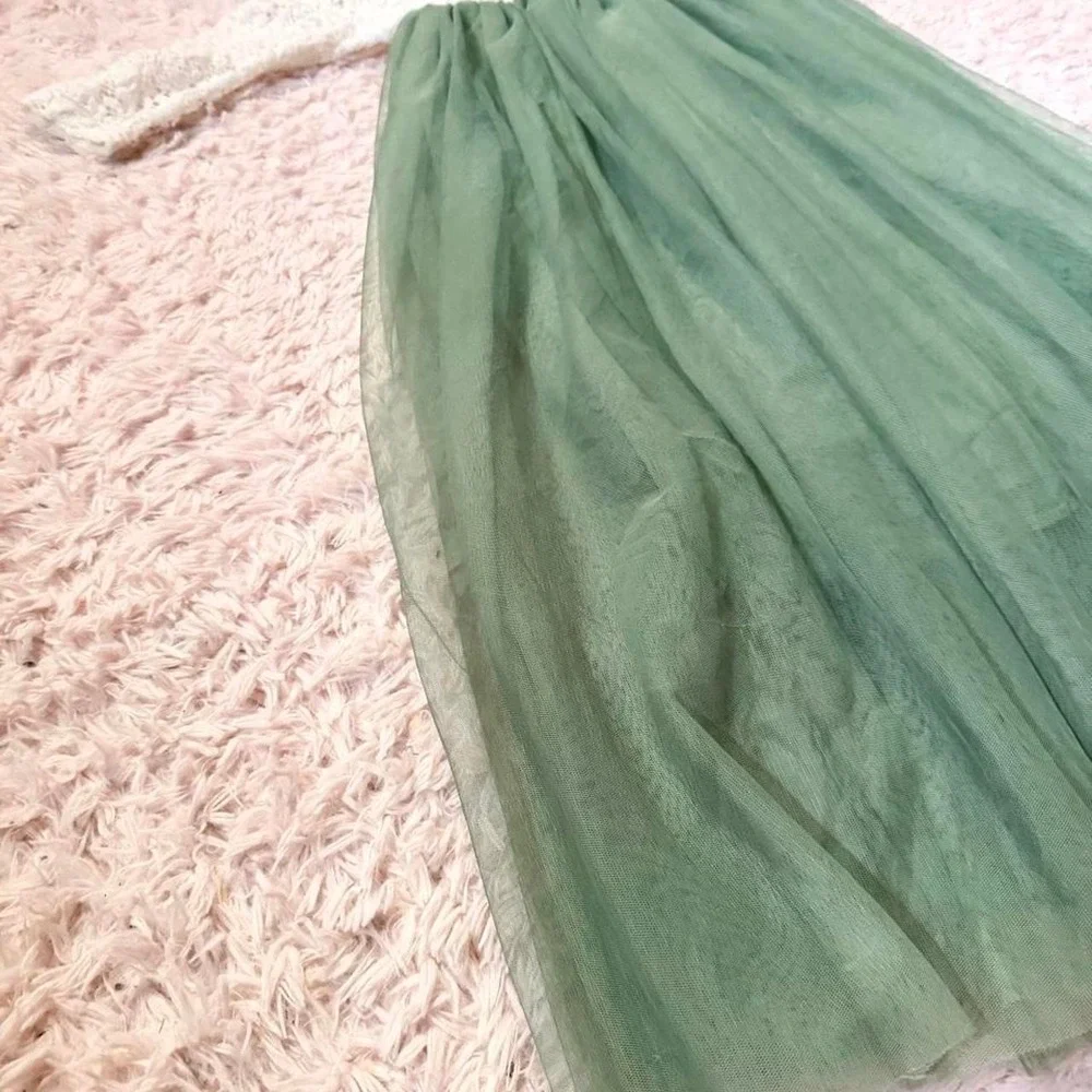 Whimsical Fairy Flower Girl Soft Artisan Delicate Forest Core Lace Dress Girls 6